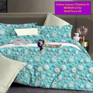 Set Sprei, Bedcover dan Quilt Cover Cotton Sateen Shell Tosca-Titanium S.