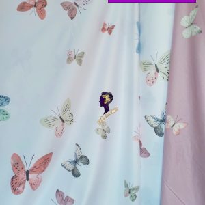 Set Sprei, Bedcover dan Quilt Cover Cotton Sateen Butterfly-Titanium S.