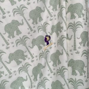 Set Sprei, Bedcover dan Quilt Cover Cotton Sateen Elephant Coconut Green-Titanium S.