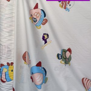 Set Sprei, Bedcover dan Quilt Cover Cotton Sateen Multicolour Fish Titanium S.