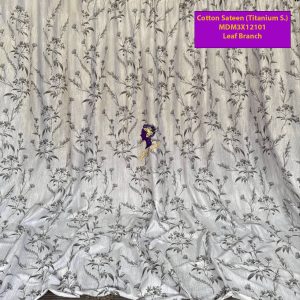 Set Sprei, Bedcover dan Quilt Cover Cotton Sateen Leaf Branch Titanium S.