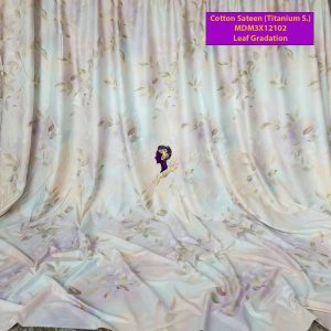 Set Sprei, Bedcover dan Quilt Cover Cotton Sateen Leaf Gradation Titanium S.