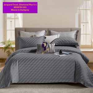 Madamel Set Sprei, Bedcover and Quiltcover Weave in Darkgrey-Diamond Plus S.