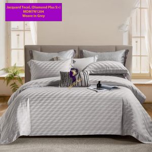 Madamel Set Sprei, Bedcover and Quiltcover Weave in Grey-Diamond Plus S.
