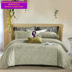 Madamel Set Sprei, Bedcover and Quiltcover Bamboo In LightGreen-Diamond Plus S.