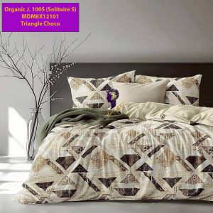 Madamel Set Sprei, Bedcover and Quiltcover Triangle Choco-Solitaire S.