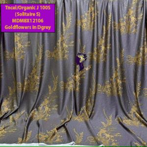 Madamel Set Sprei, Bedcover and Quiltcover Goldflowers in Dgrey-Solitaire S.