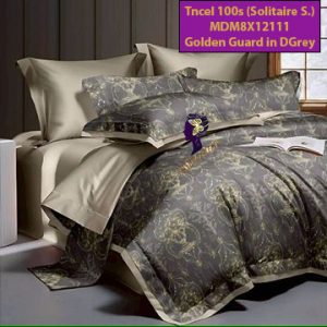 Madamel Set Sprei, Bedcover and Quiltcover Golden Guard In Dgrey-Solitaire S.