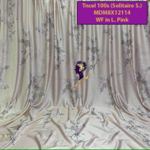 Madamel Set Sprei, Bedcover and Quiltcover White Flowers in L.Pink-Solitaire S.