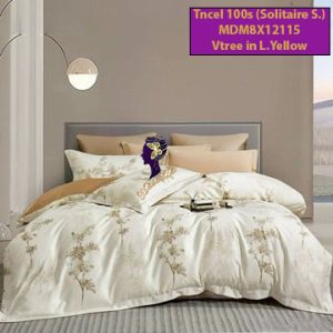 Madamel Set Sprei, Bedcover and Quiltcover Vtree in L.Yellow-Solitaire S.
