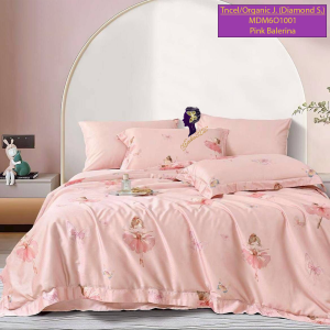 Madamel Set Sprei, Bedcover and Quiltcover Pink Balerina-Diamond Series