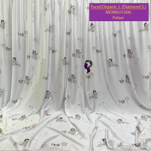 Madamel Set Sprei, Bedcover and Quiltcover Tncel/Organic Japan 60s Fisher-Diamond Series