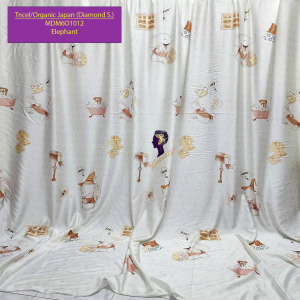 Madamel Set Sprei, Bedcover and Quiltcover Tncel/Organic Japan 60s Elephant-Diamond Series