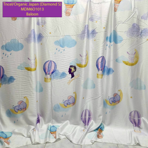 Madamel Set Sprei, Bedcover and Quiltcover Tncel/Organic Japan 60s Baloon-Diamond Series