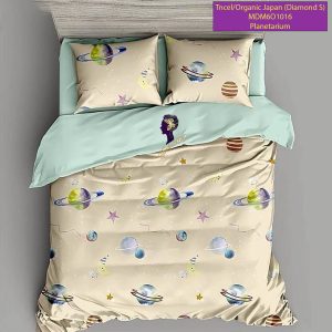 Madamel Set Sprei, Bedcover and Quiltcover Tncel/Organic Japan 60s Planetarium-Diamond Series