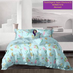 Madamel Set Sprei, Bedcover and Quiltcover Tncel/Organic Japan 60s Mermaids-Diamond Series