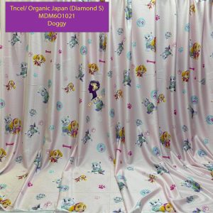 Madamel Set Sprei, Bedcover and Quiltcover Tncel/Organic Japan 60s Doggy-Diamond Series