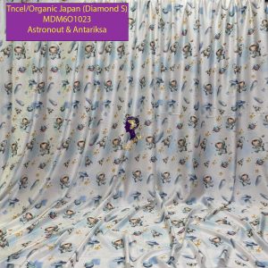 Madamel Set Sprei, Bedcover and Quiltcover Tncel/Organic Japan 60s Astronout and Rocket-Diamond Series