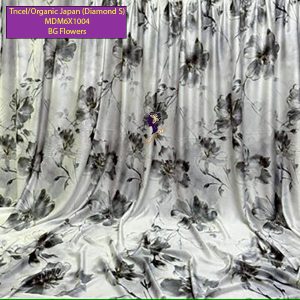 Madamel Set Sprei, Bedcover and Quiltcover Tncel/Organic Japan 60s BG Flowers-Diamond Series