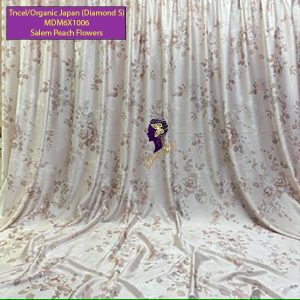 Madamel Set Sprei, Bedcover and Quiltcover Tncel/Organic Japan 60s SalemPeach Flowers-Diamond Series