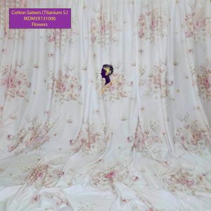 Set Sprei, Bedcover dan Quilt Cover Cotton Sateen Flowers Titanium S